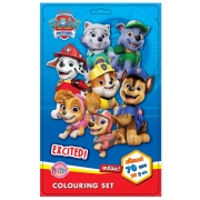 PAW PATROL COLOURING SET ชุดระบายสี EXCITED! + สีไม้และสติ๊กเกอร์โฮโลแกรม